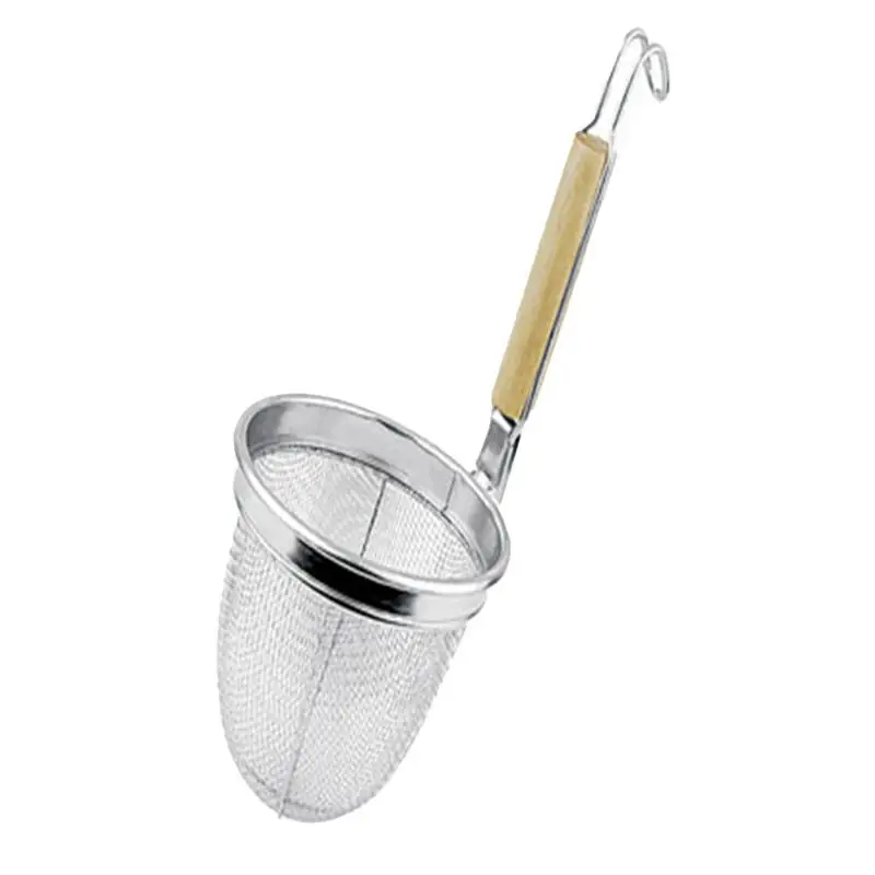

Kitchen Stainless Steel Noodle Colander Basket for Dumpling Vegetables Food Noodle Strainer Skimmer Kitchen Sieve Handle Spoon