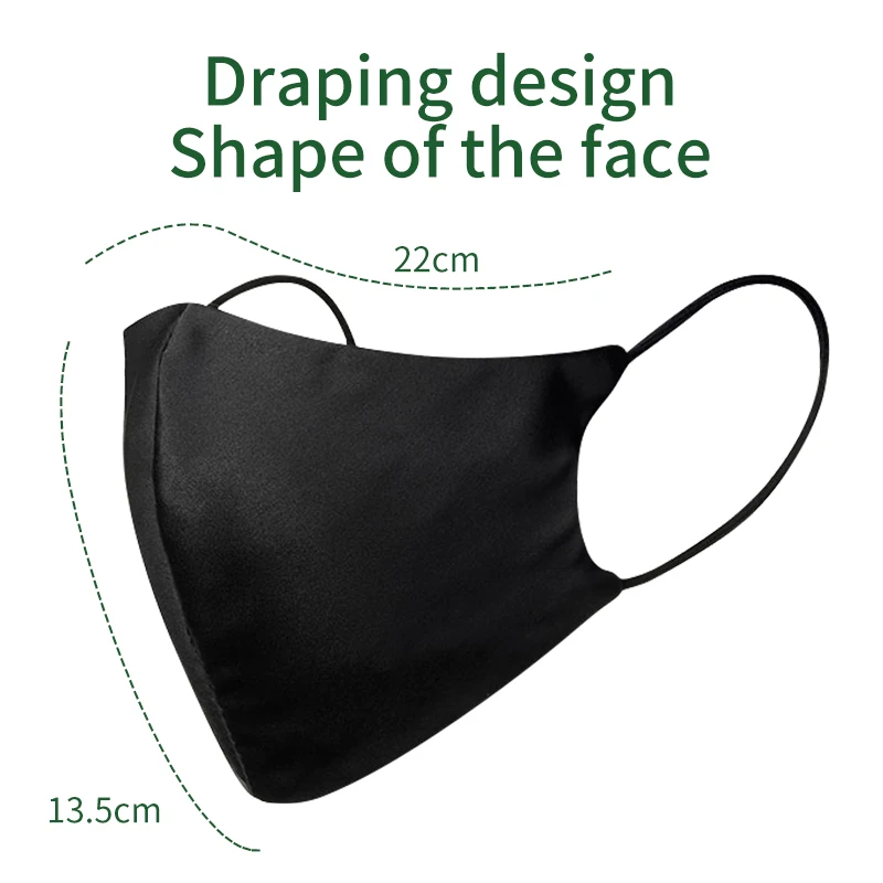 Double Layer Silk Mask Summer Mulberry Silk Sunscreen Anti Ultraviolet Washable Three-Dimensional Breathable Send 2 Filters
