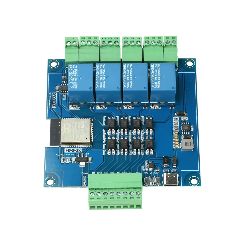 ตัวเลือกสินค้า โมดูลรีเลย์ควบคุมไฟฟ้า 4/8 ช่อง รองรับ ESP32 พร้อมโมดูลจ่ายไฟ
