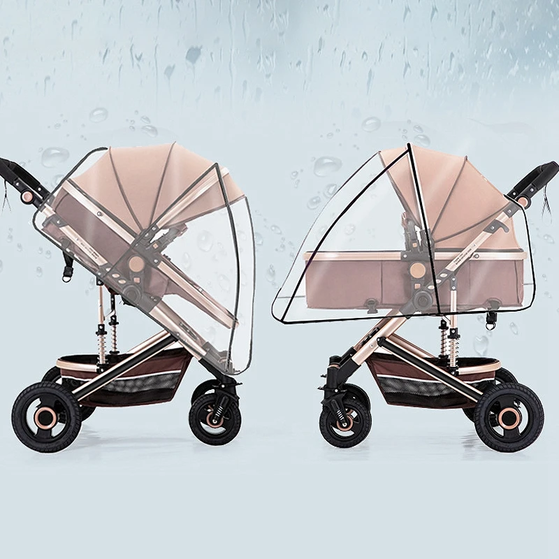 Clear Stroller Rain Cover Baby Car Weather Wind Shield Transparent Breathable Trolley Umbrella Pushchairs Waterproof Raincoat baby stroller accessories best