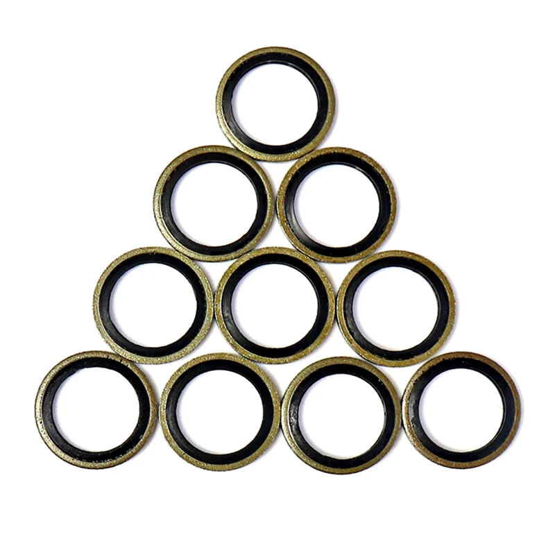 Washer Seal M6-M60 Bonded Washer Metal Rubber Oil Drain Plug Gasket Sealing O Ring Assortment Set washer gasket set washer gasket washer seal set