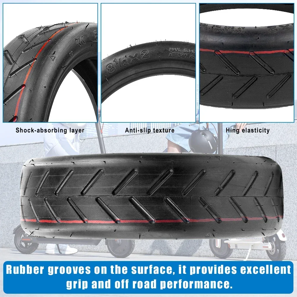 8,5 Zoll Vorder-/Hinterreifen Tubeless Vakuumreifen Elektroroller Ersatzreifen für Xiaomi M365 1S Pro 8 1/2X2 Radreifen – Detail 3
