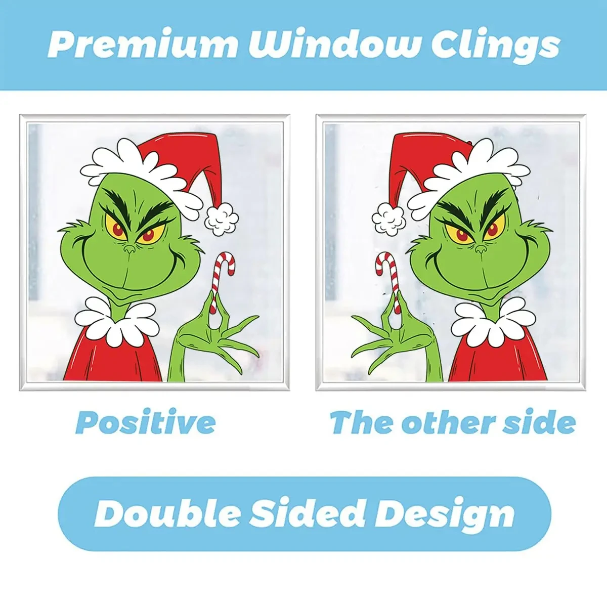 New Year Wall Sticker Kids Room Wall Decals Merry Christmas Decorations For Home Stickers 9 Sheets Grinch Window Stickers
