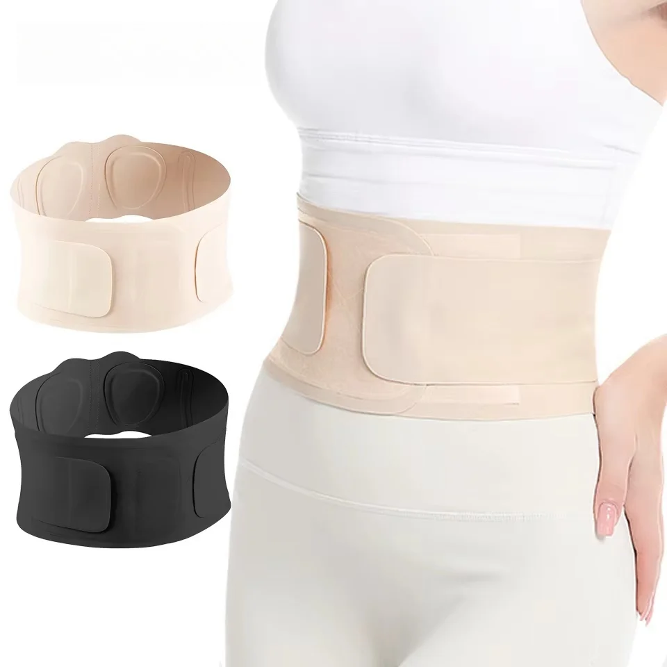 Ultra Thin Waist Support Lumbar Back Belt, 2 Memory Support Strips, Back Brace for Lower Pain for Sciatica Scoliosis Relief