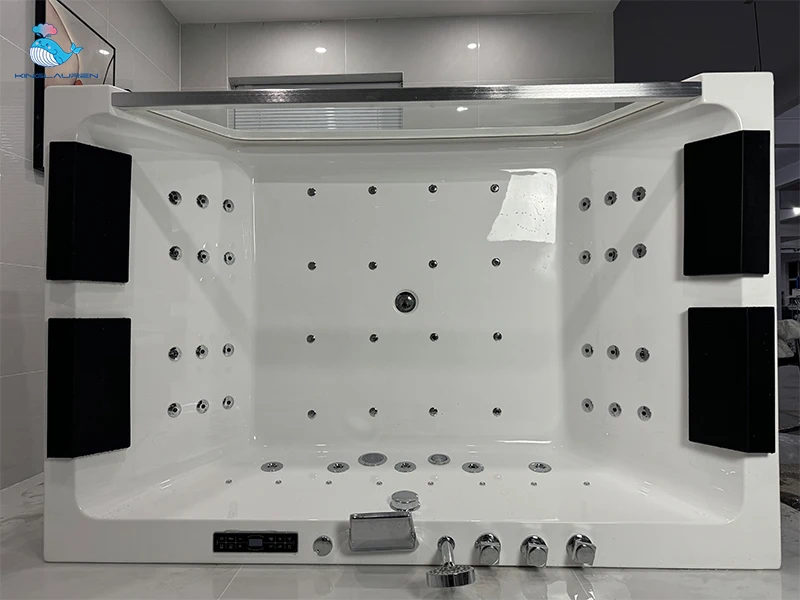 Factory Sell Luxury Freestanding Whirlpool Bath Tub Bubble Soaking 2 Person Hot Tub Massage Bathtub With Spa