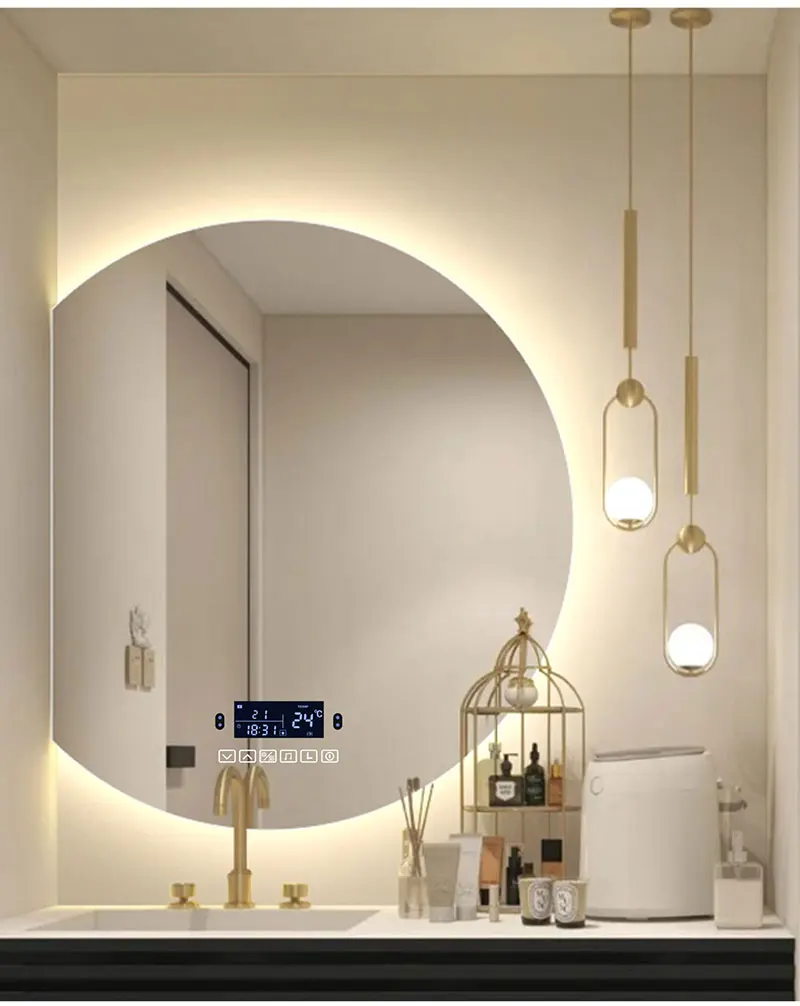 Miroir de maquillage 3D à couleurs changeantes, décoration moderne, lampe  murale magique à LED - AliExpress