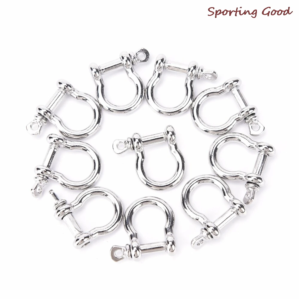 

5/10 Pcs Buckles Outdoor Camping Survival Rope Paracord Survival Bracelets O-Shaped Stainless Steel Shackle Buckle