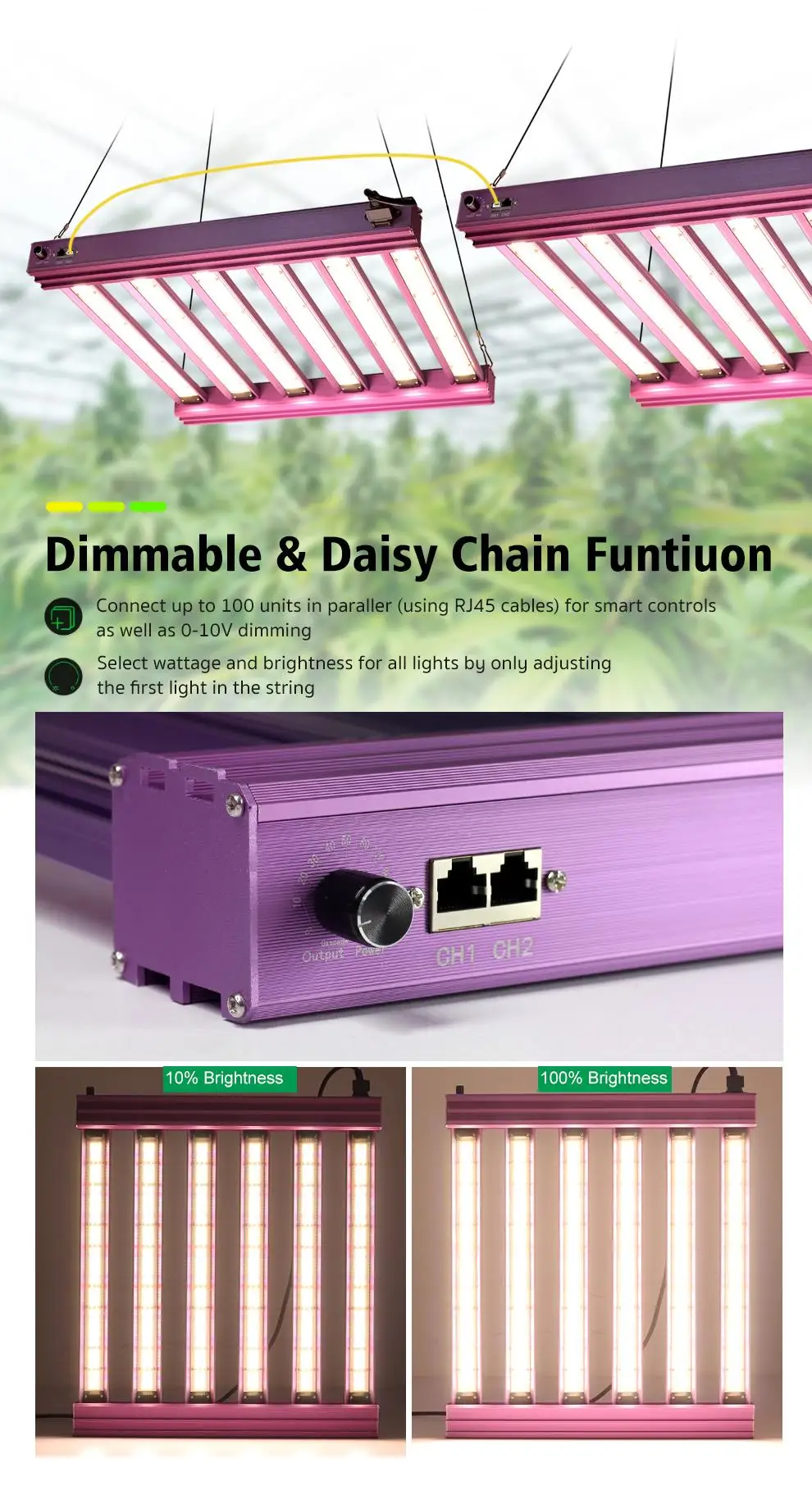 Description Picture 5 of item200W 300W LED Grow Light Full Spectrum LM281B Hydroponic Growing Lamp for Plant Greenhouse Growbox Veg Flowers Growtent