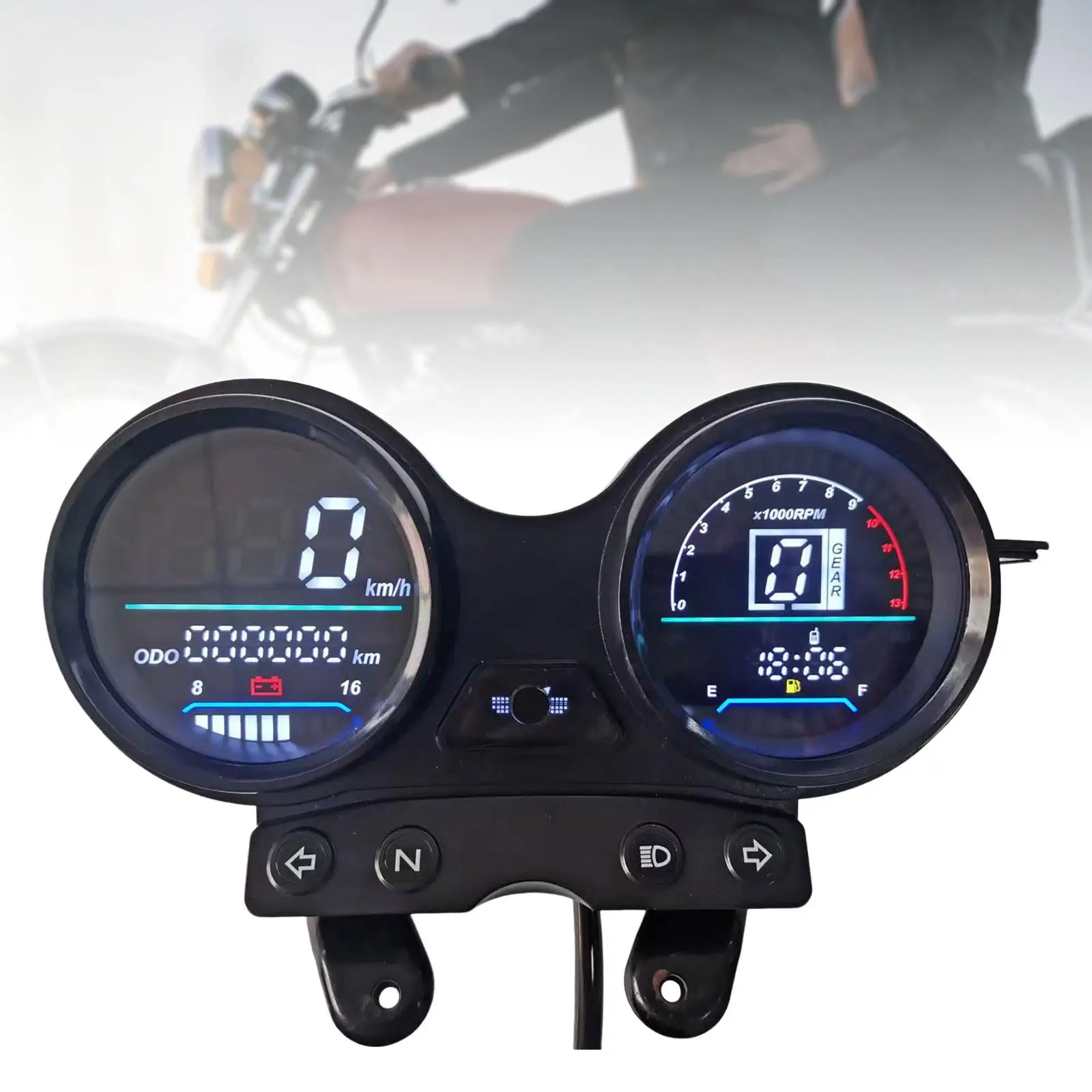 DC 12V Motorcycle Digital Odometer Speedometer for Yamaha Ybr 125 Digital Instrument Motorcycle Speedometer Fuel Gauge Oil Gauge