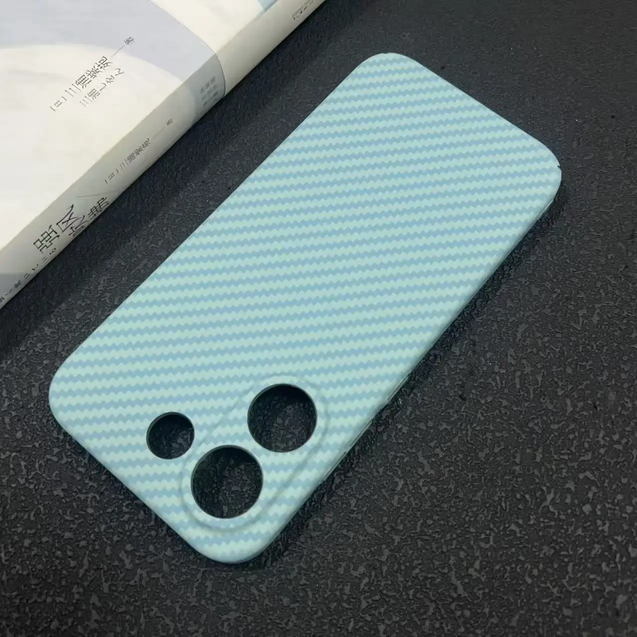 Enhanced Carbon Fiber Stripe Acrylic PC Hard Case - Shockproof, Skin-Friendly Feel