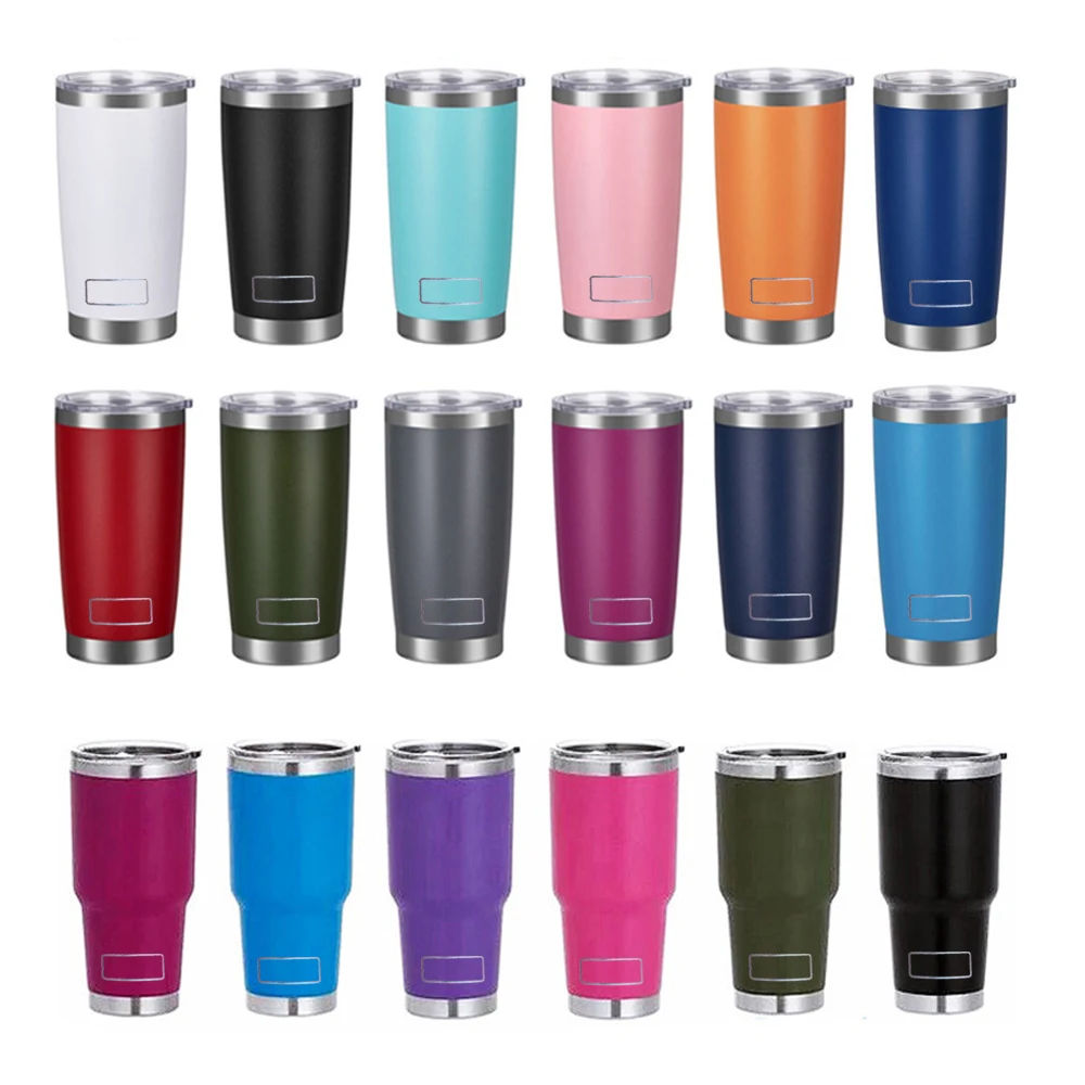 30oz 20oz Tumblers Travel Mugs Beer Cup With Straw Lids Stainless Steel Vacuum Insulat Thermal Yetys Water Bottle for Car Coffee