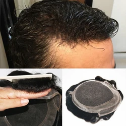 Hairpieces Human Hair Breathable Mens Toupee For Hair Loss Hair Replacement System Male Hair piece Protesis Capilar Para Hombre
