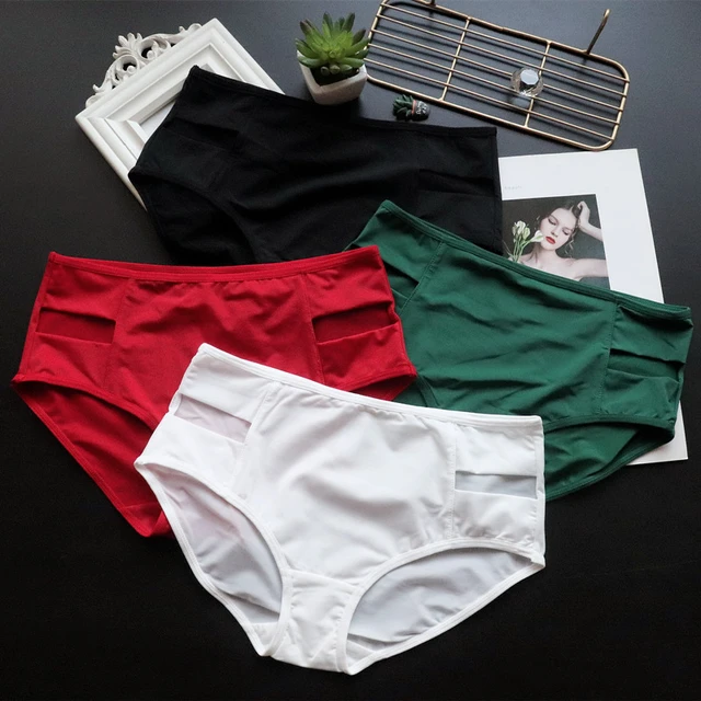 Women's Panties Solid Color Hollow Underwear Cotton Women's Lingerie  Comfortable M-XL Ladies Underpants Intimates Drop Shipping