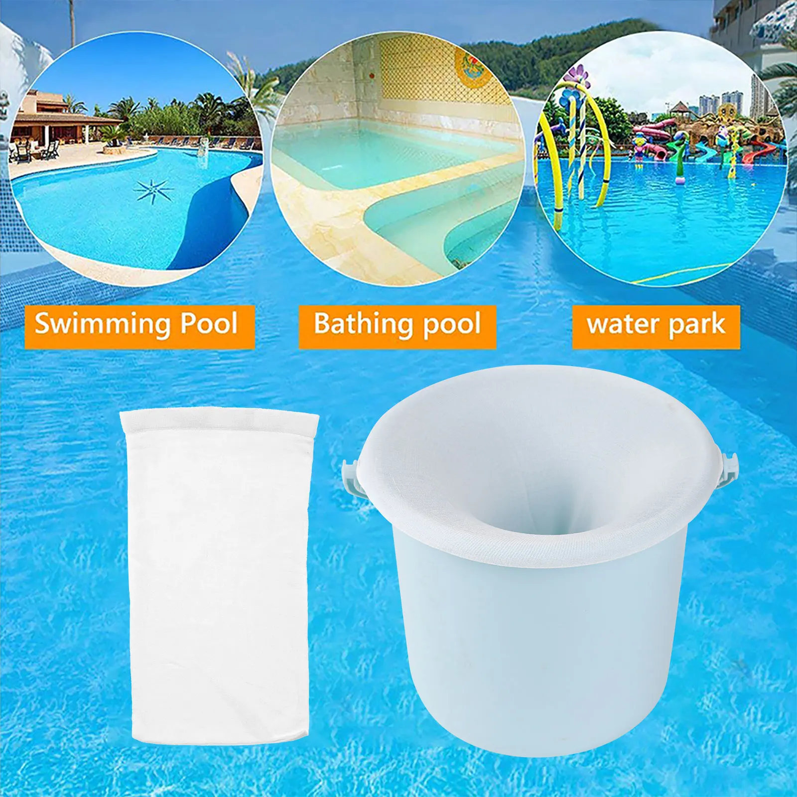 50-5Pcs Pool Skimmer Socks Elastic Nylon Mesh Design Pond Debris Leaves Filters Basket Filters Skimmers Swimming Pool Clean Part