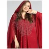 Abaya marocain caftan dubaï robe Maxi à capuche manches chauve-souris Farasha caftan femmes musulmanes africain ouvert Kimono Boubou robes de soirée