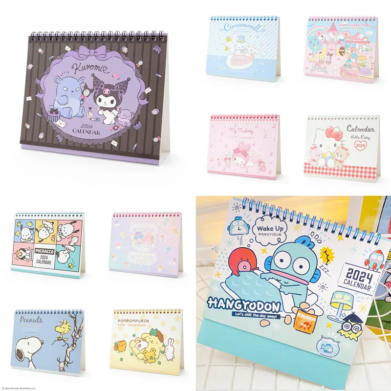 

Miniso Sanrios Kawaii Cinnamoroll Kuromi Pompompurin Pochacco My Melody Desktop Calendar Cute Cartoon Desktop Arrangement Memo