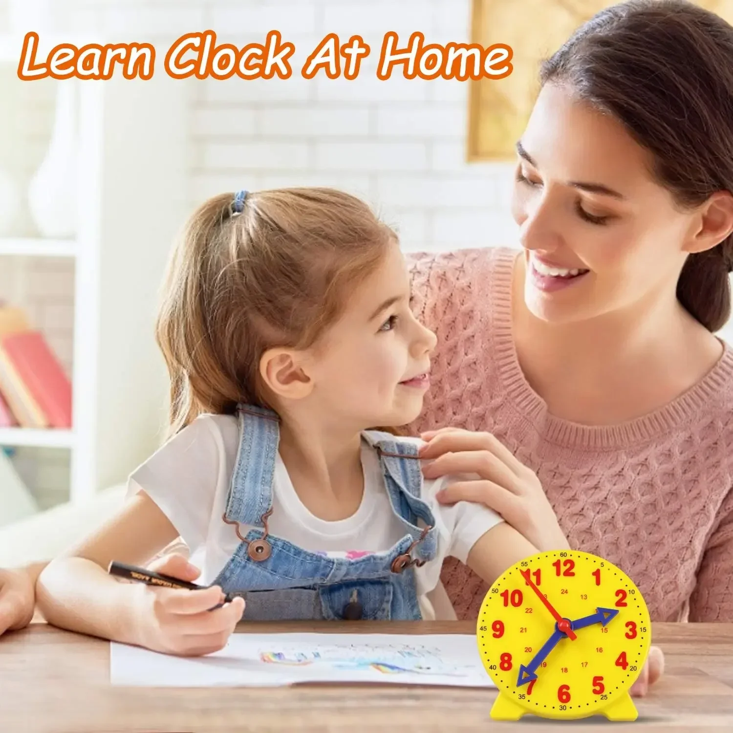Educational Toys Montessori Time Teaching Clock Student Clock Math Skill Demonstration Model Early Education Learning Resources For School