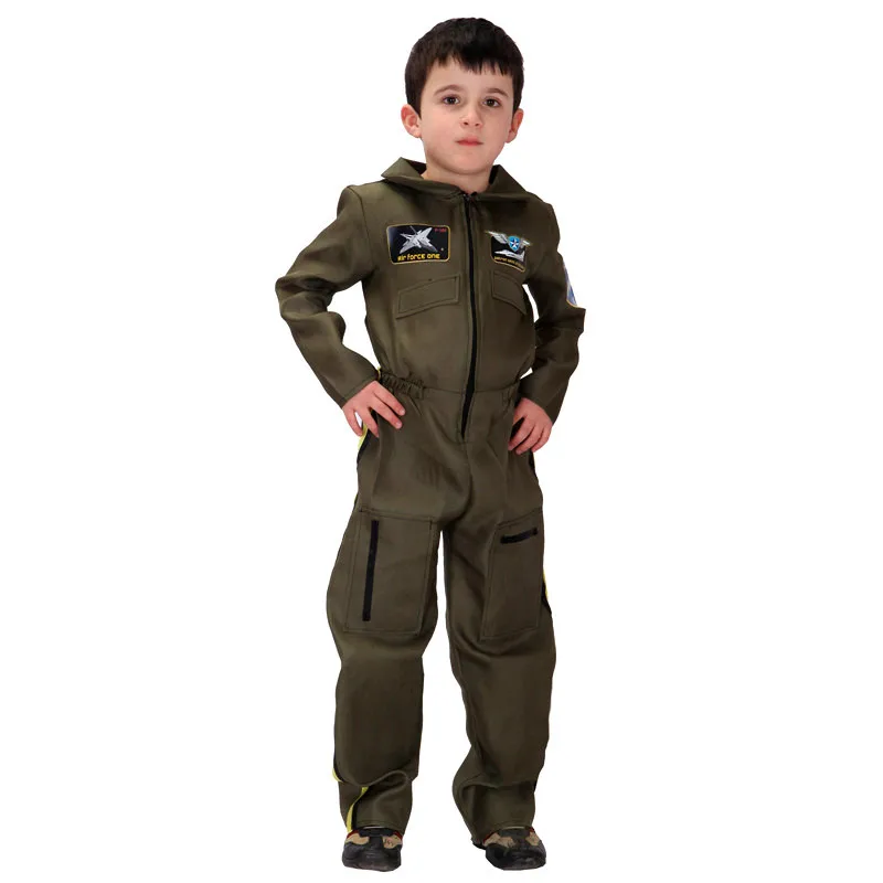 Halloween Boy Pilot Astronaut Jumpsuit for Cosplay Jumpsuit,Superhero Cosplay Costume,Kids Cosplay Costume,Kids Pajama Costume