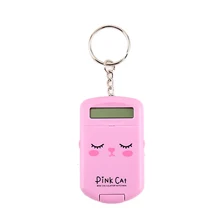 

Portable Digital Calculator Kawaii Mini Calculator Pocket Display Cartoon Cute Creative Keychain Calculator Office Supplies