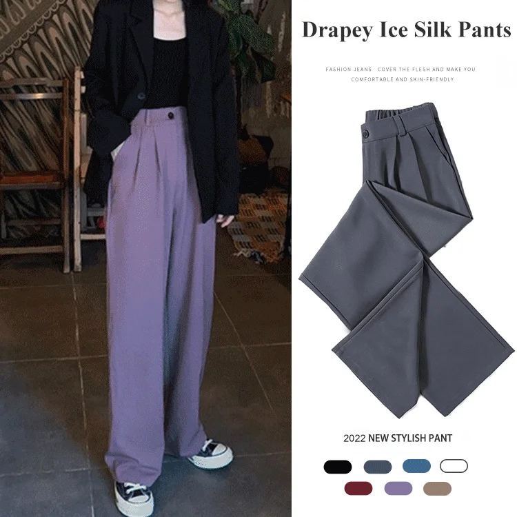 Woman's Casual Full Length Loose Pants Fashion OL Suit Women's Pants
