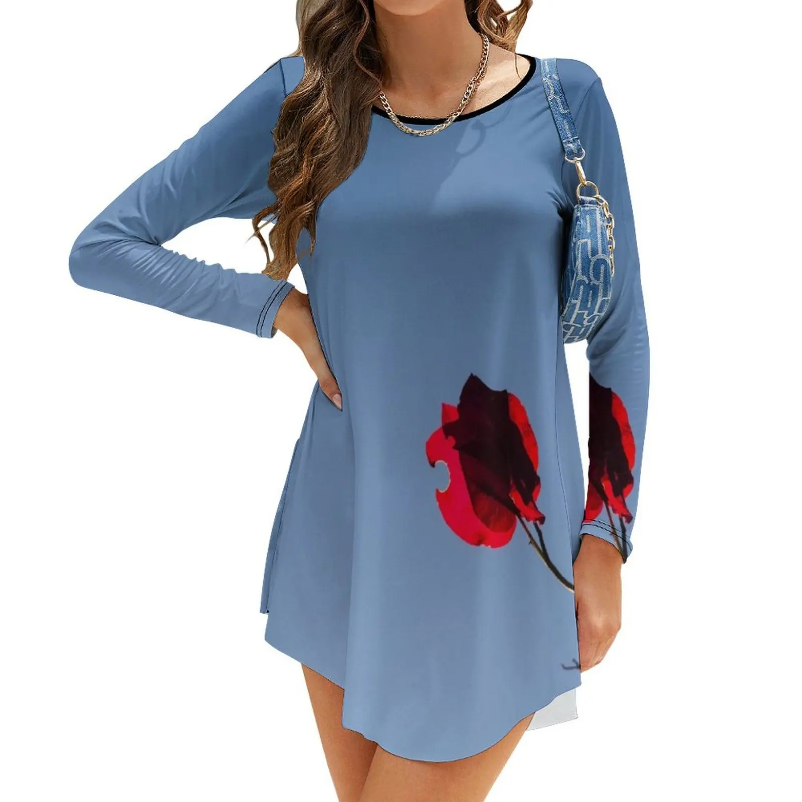 

Key Largo Flower Long-Sleeve Dress Long veiled dresses prom dresses 2024