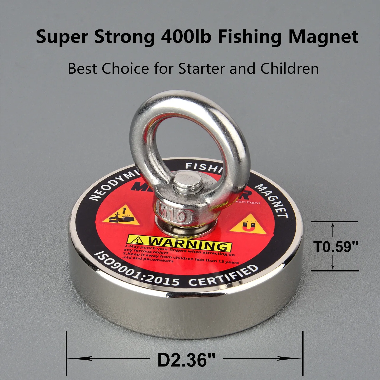 Strong Fishing Magnet Kit 150KG/220KG Heavy Duty 49feet Rope Gloves Locking Carabiner,Threadlocker 3