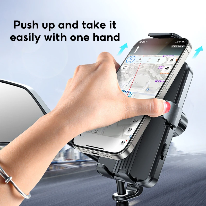 Universal Shockproof Phone and Navigation Holder for Bikes and Electric Vehicles