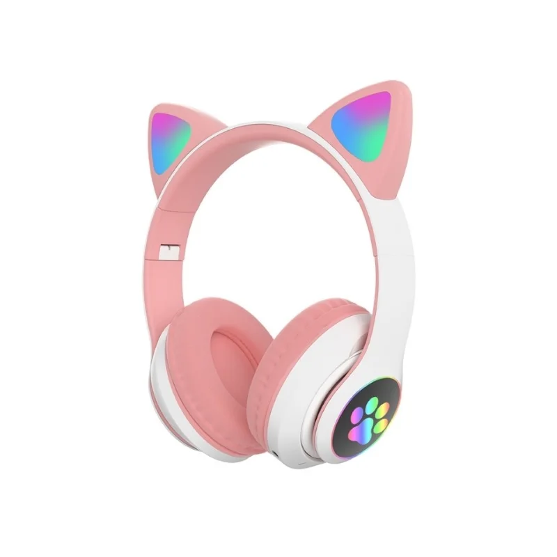 

Foldable LED Gaming Headset B39 Wireless Cat Ear Headphone for Children Gift Over Head Wireless Earphone 2023 Gaming Headphones