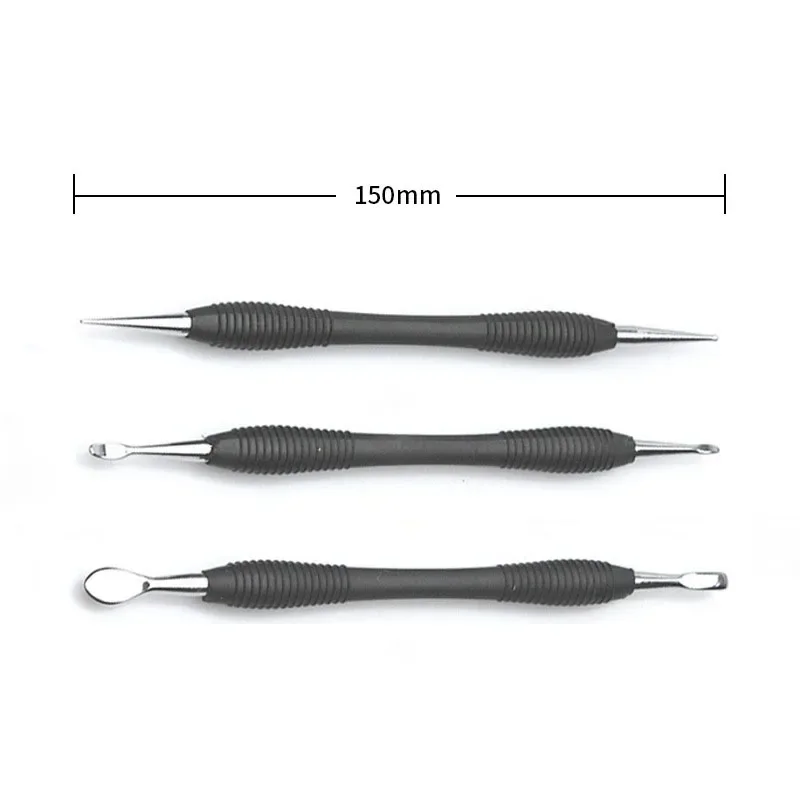 1Pc Leather Modeling Carving Tools Rubber Handle Modeling Point Stylus Spoon Leather Embossing Tool carving tool leather tool leather cutting tools