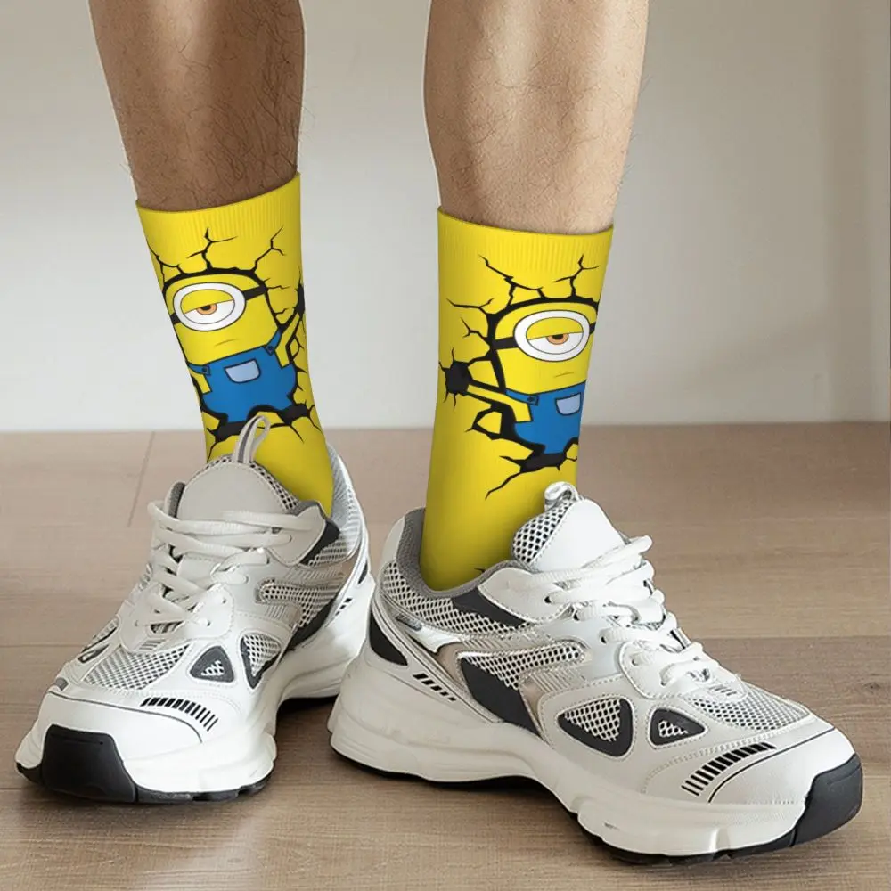 Custom Cool Print M- Minions Cartoon Socks for Women Men Stretchy Summer Autumn Winter M- Minions Bananas Crew Socks 119 S13ecd725c55749f688d4776b3d40010eg