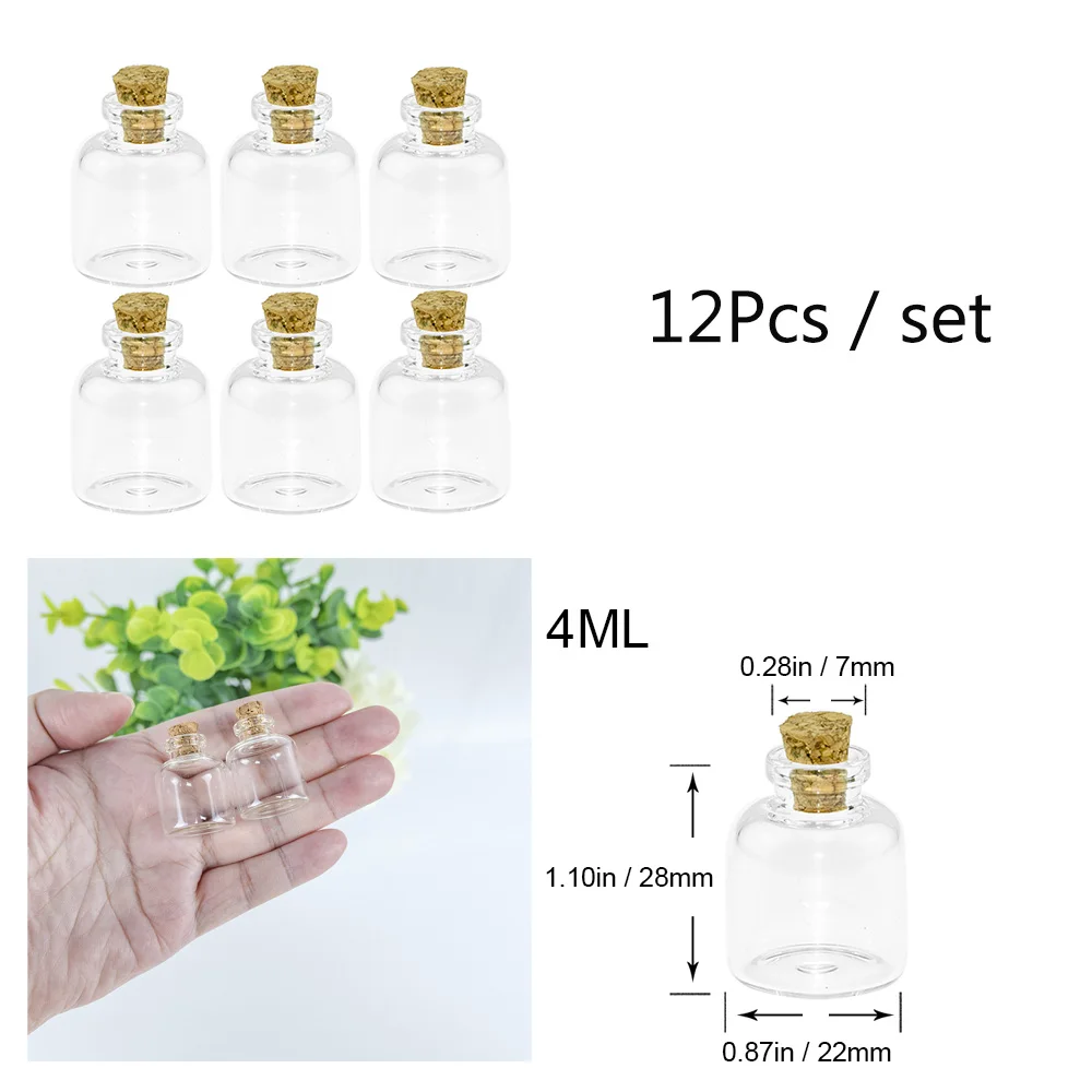 24 Stück Leere Glasflaschen 5 Ml – Mit Schraubdeckel, Transparent, Für DIY, Kosmetik & Proben
