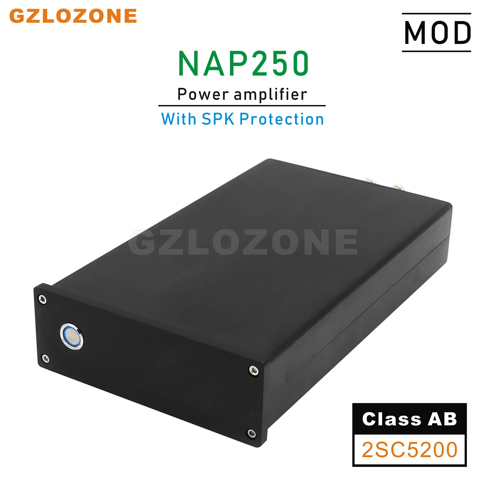 Nap250 Mod 2Sc5200 Mini Base Amplificatore Di Potenza Stereo Su Circuito Naim Uk Con Protezione Spk 80W + 80W 8R