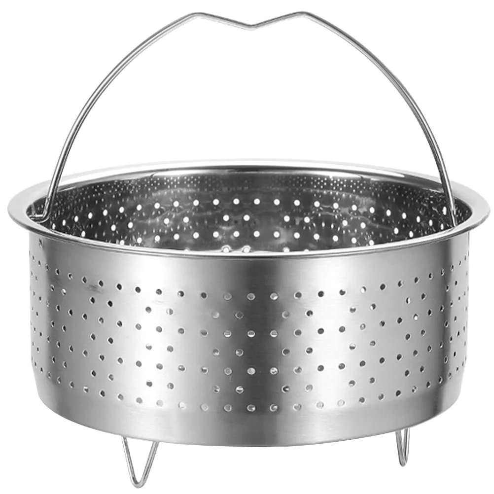 

Stainless Steel Steamer Basket Metal Steamer Insert Steaming Rack Handle Vegetables Fruit Colander Strainer Rice Cooker