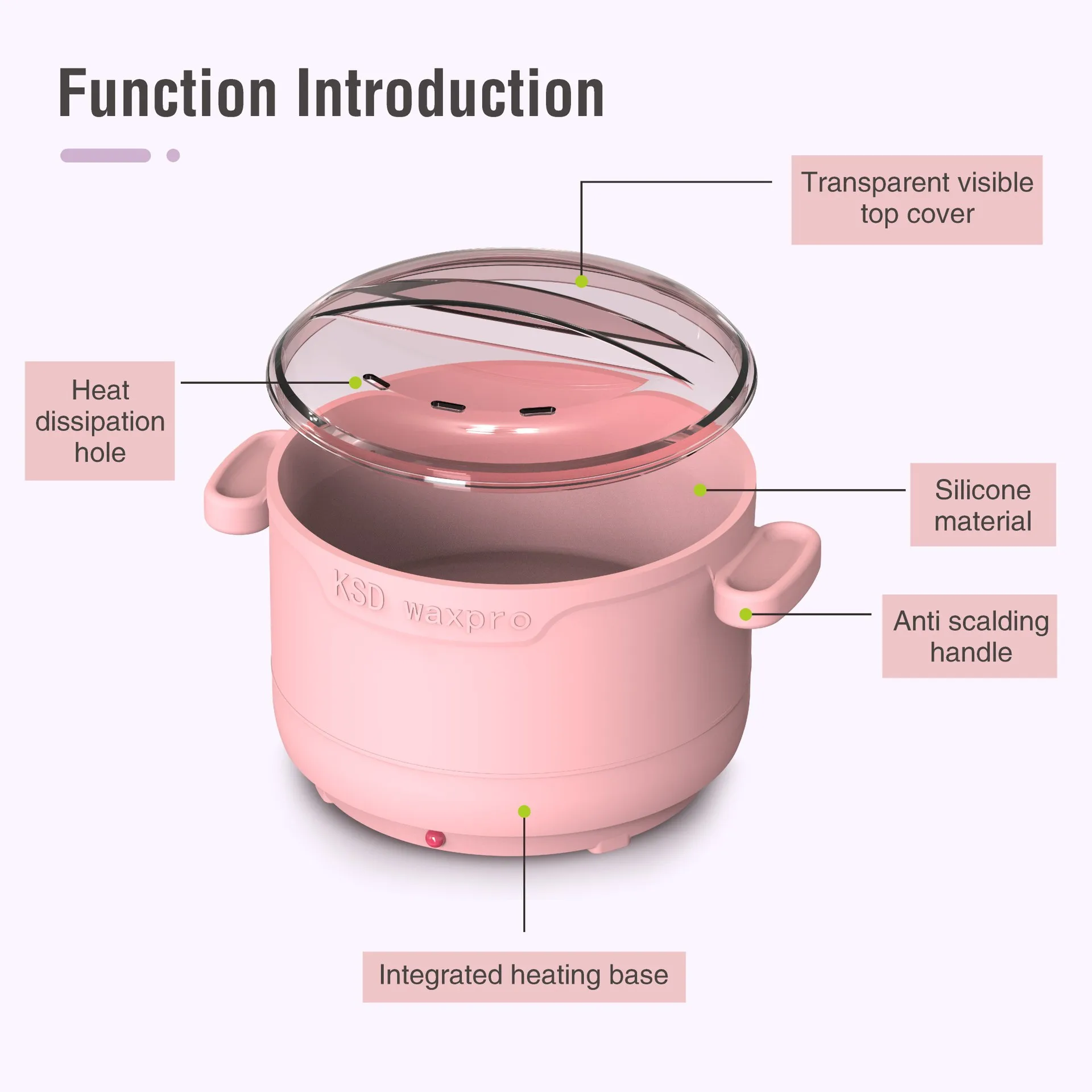 Waxing Machine 1PC Melt WaxerBeauty Wax Bean WarmerDouble Inner PotTear & Tear UnderarmsLegsFaceLimbsHair Removal Paste