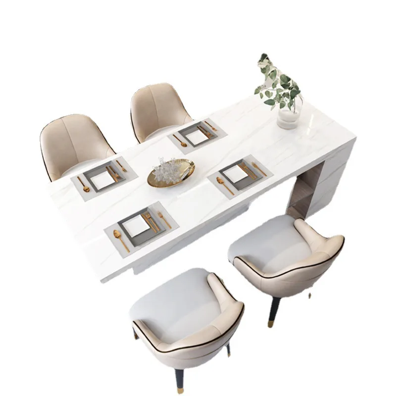 

Открытая кухня, шиферный остров, обеденный стол, маленькая квартира, семейная роскошь, простой бар, обеденный стол, остров, встроенный шкаф для хранения