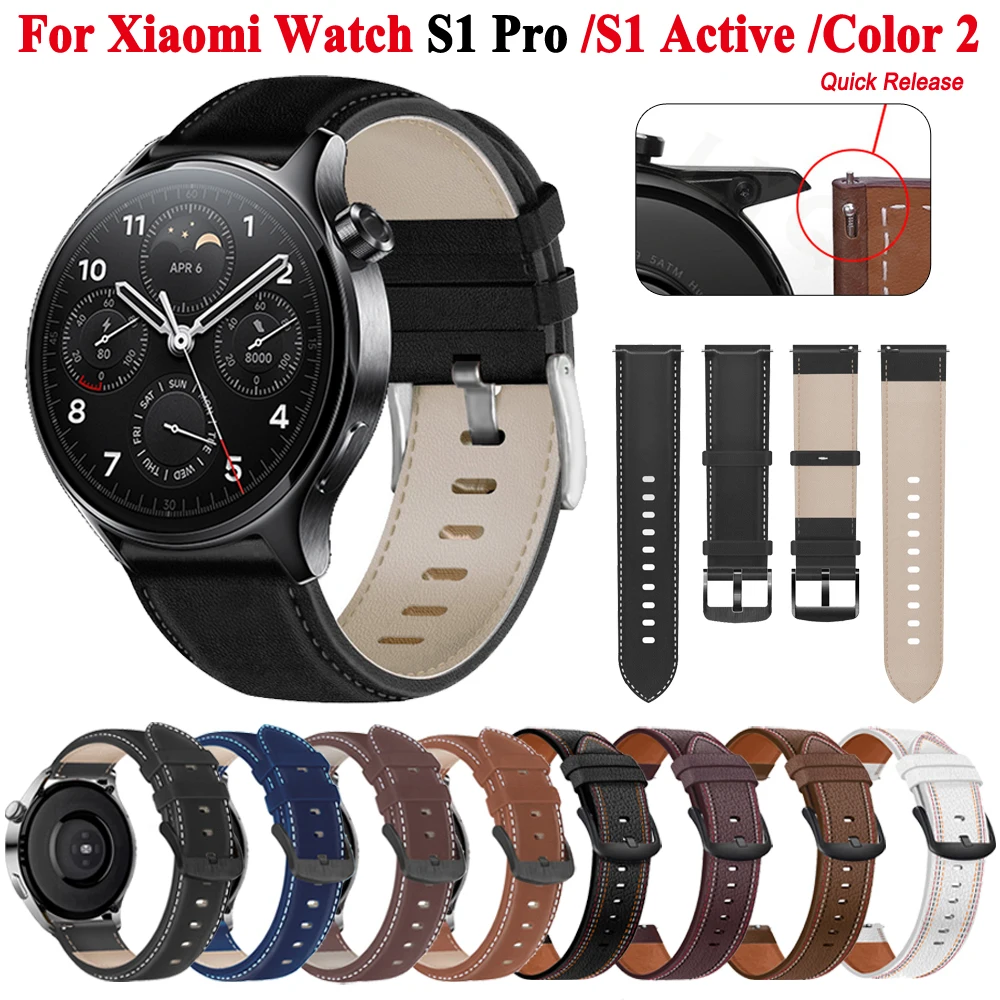 Leather Strap Xiaomi Mi Watch Color Xiaomi Watch S1 Active Global