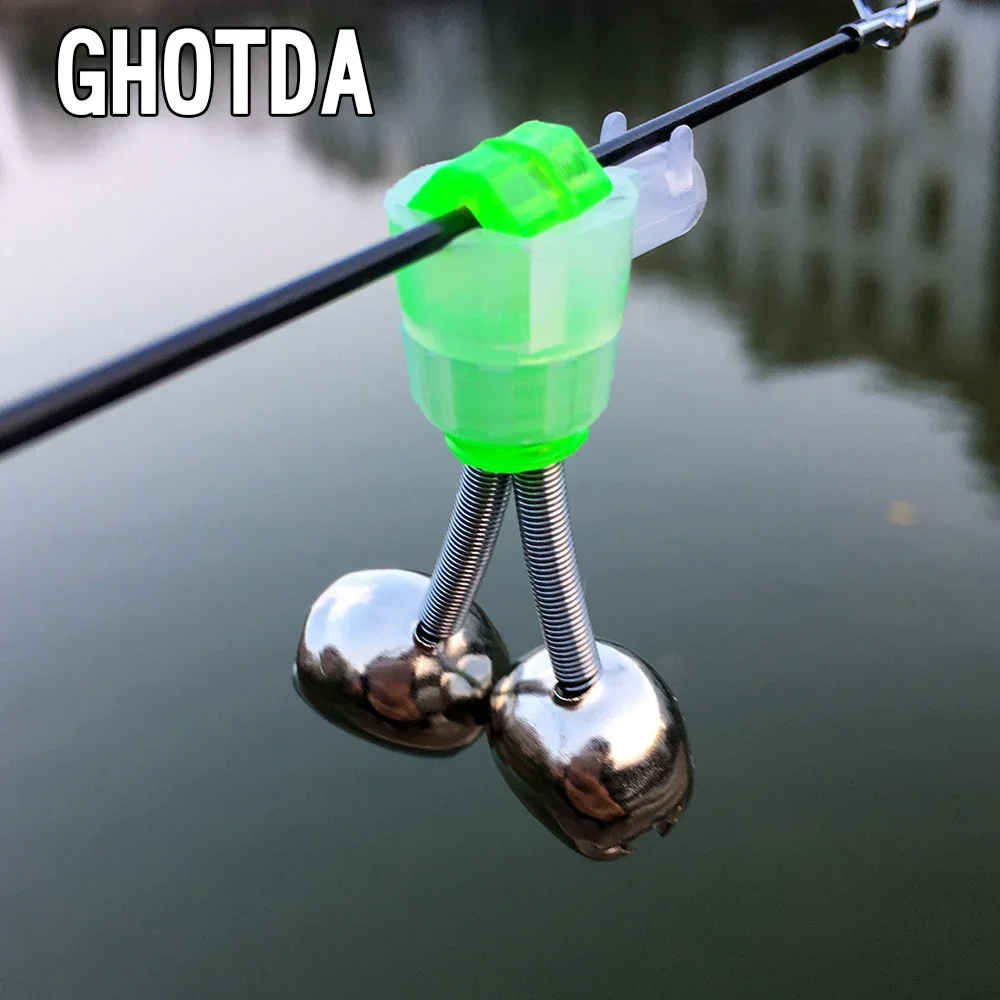 2pcs Fish Bite Alarm Bells Fishing Rod Stainless Steel Hard