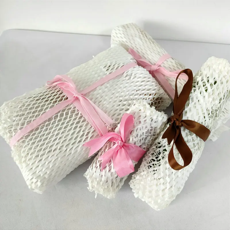 흰색 벌집 종이 수공예품 포장지, DIY 꽃 및 선물, 분해성 버퍼 환경 종이 등