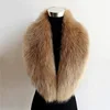 Faux Fox Fur Collar Scarf Thick Imitation Fur Shawl Collar Wrap Neck Winter Neck Warmer Scarf Down Jackets Hood Fur Decoration 2