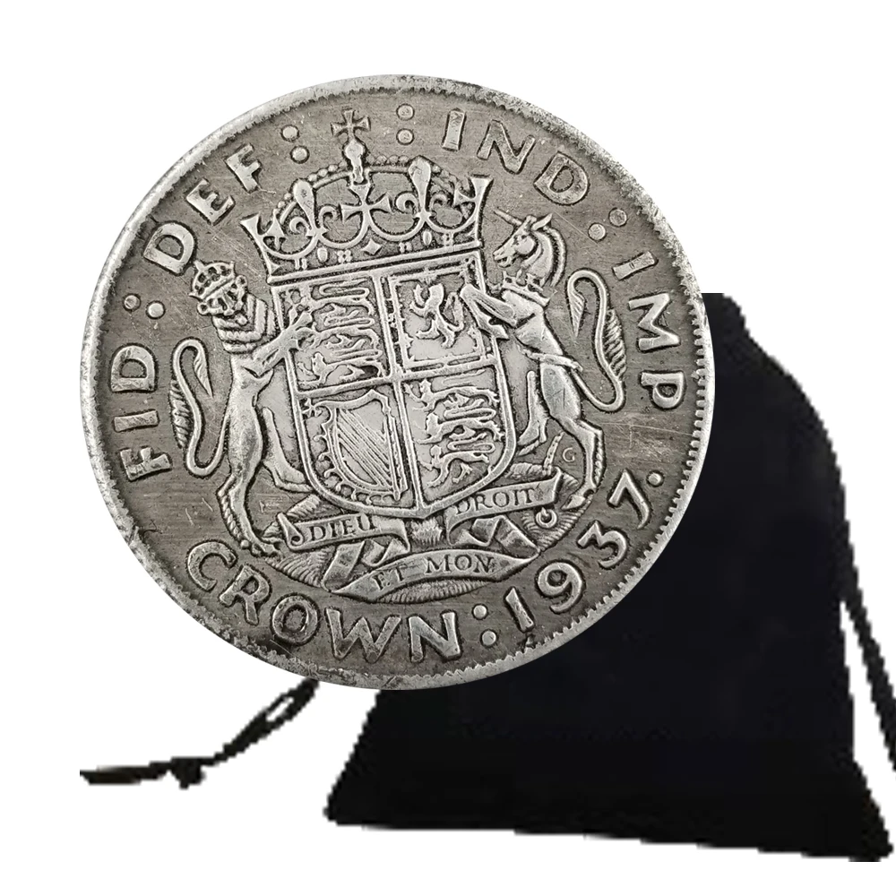 

Роскошная коллекция 1937 года, старинная искусственная 3D парная карманная монета, романтическая монета, памятная счастливая монета + сувенирная подарочная сумка