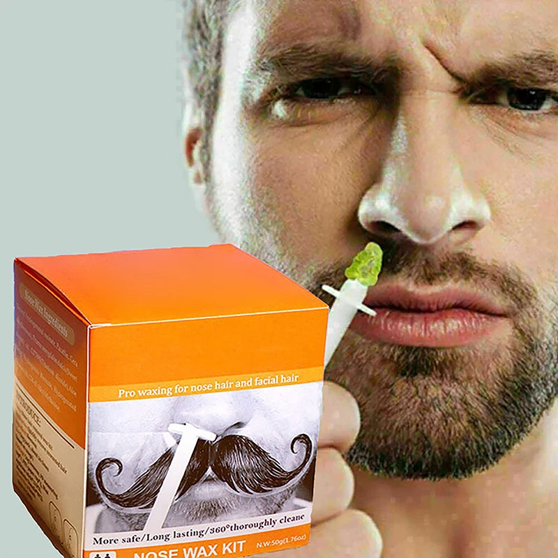 

50g Nose Hair Wax Kit Effective Safe Nose Hair Removal For Women Men Painless Nose Hair Beans Wax Cleaning Kit