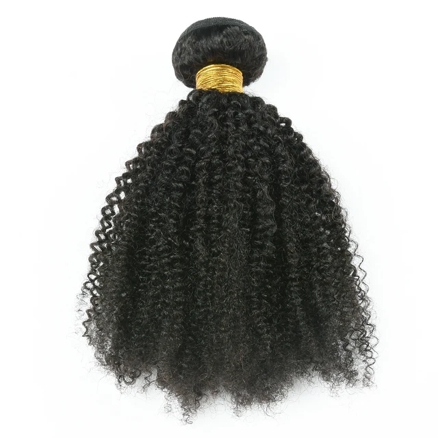 Tissage de cheveux humains afro crépus pour femmes, extensions de cheveux afro, marchandises ponctuelles, tissage brésilien, extension de cheveux bouclés, richesse, 255,4A 1
