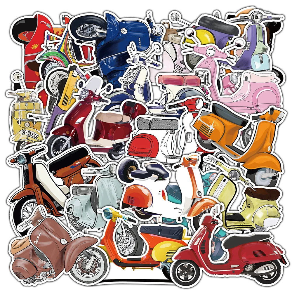

22pcs Vintage Colorful Motorcycle Stickers Car Bike Laptop Skateboard Luggage Phone Suitcase DIY Waterproof Sticker Decal Toys