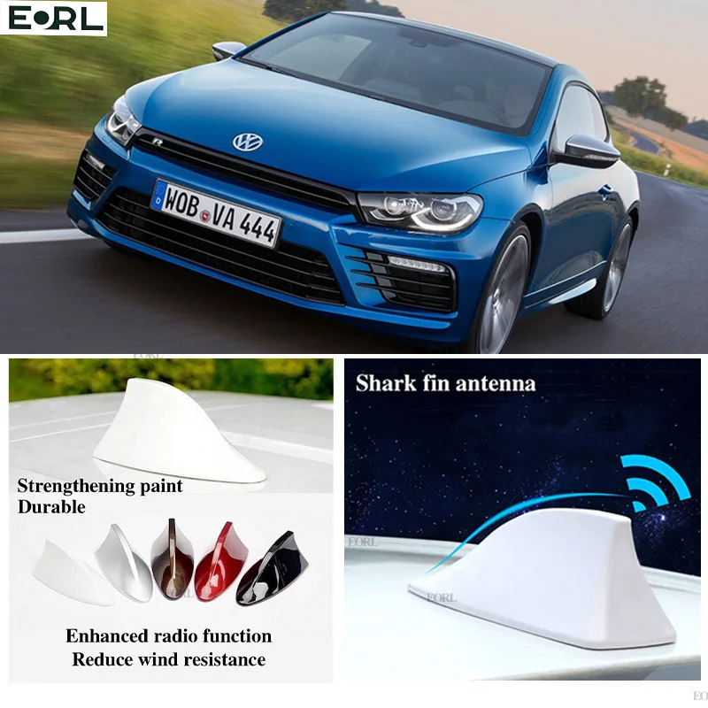 Per Vw Scirocco 2008 ~ 2017 Antenna Pinna Di Squalo Segnale Fm Amplificatore Super Antenne Amplificatore Di Segnale Impermeabile Antenna Radio Fm/Am