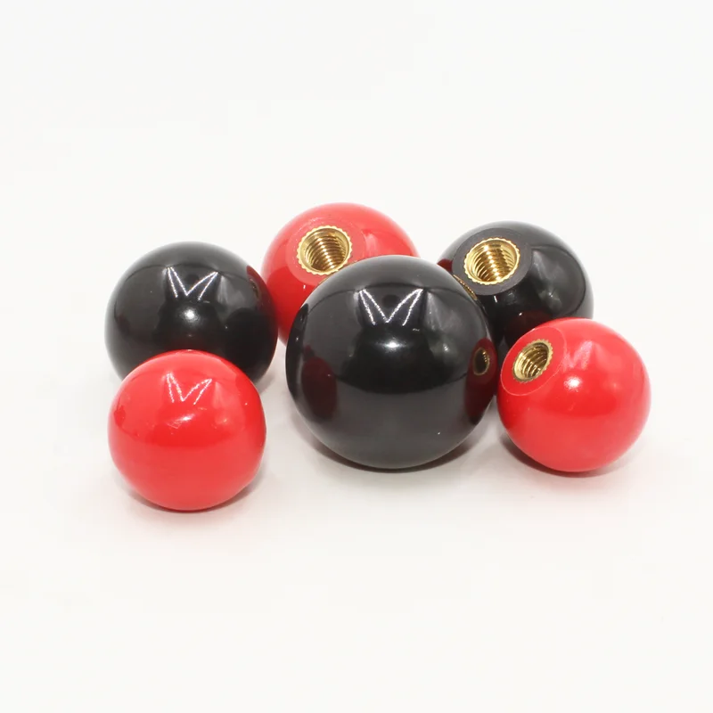 Ball Lever Knob 2Pcs Copper Core Bakelite Core Iron Core Machine Tool Replacement Round Handle M4 M5 M6 M8 M10 M12