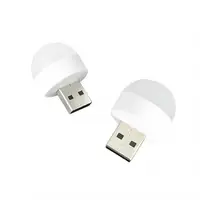 USB Night Light LED Plug Lamp Computer Mobile Power Charging USB Small Book Lamps Eye Protection Reading Light Small Round Light 2