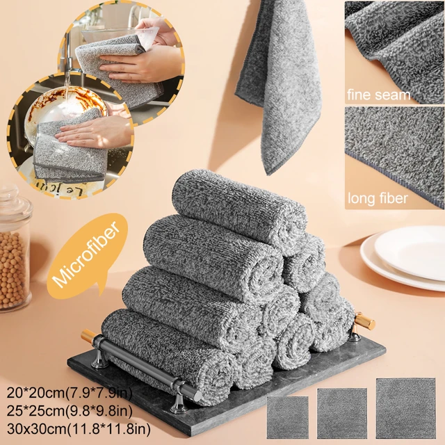 Shop Bamboo Charcoal Towel Fine Fiber Dish Cloth