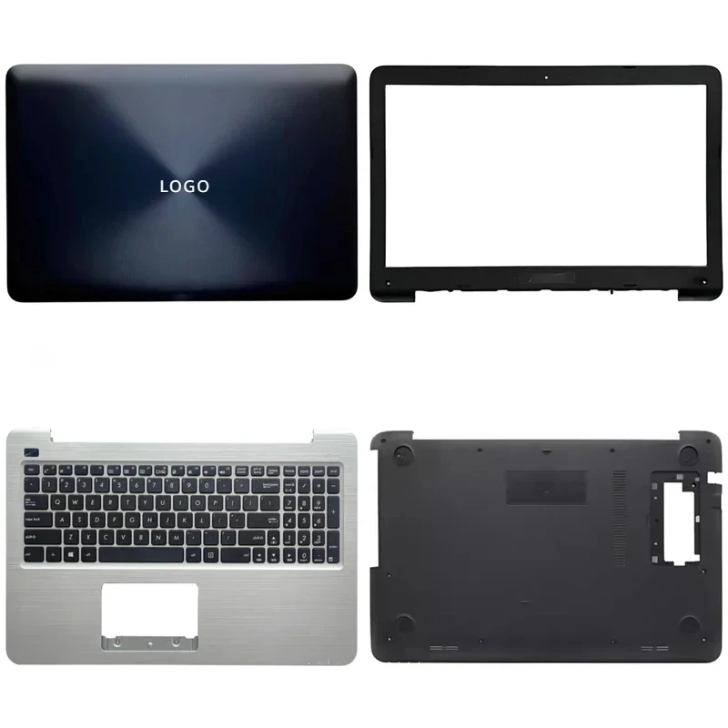 노트북 LCD 후면 커버, 전면 베젤 상단 팜레스트 하단 케이스 키보드, Asus X556 X556U A556 A556U R556 FL5900U F556U 용 신제품 