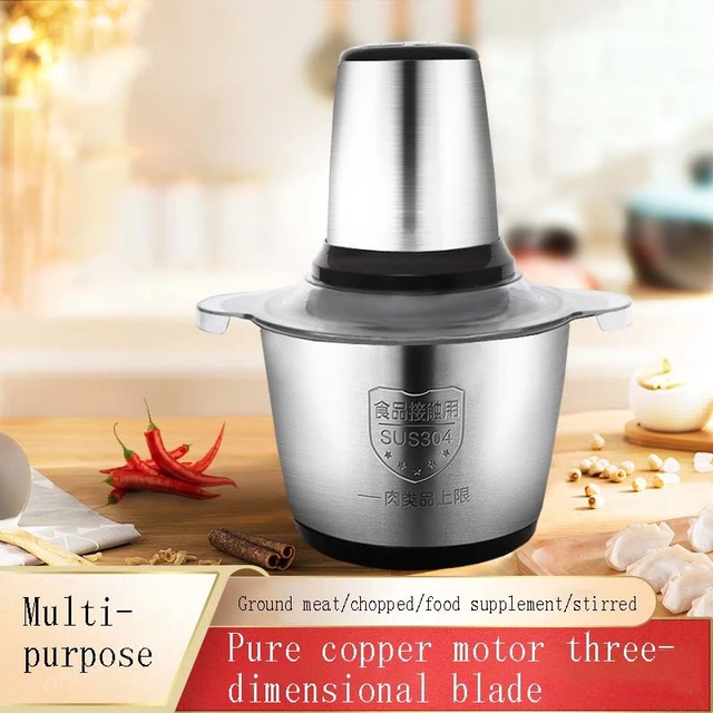 Food Processors, Electric Food Chopper Meat Grinder & Vegetable Chopper - 2  Bowls with Powerful 300W Copper Motor for Baby Food - AliExpress