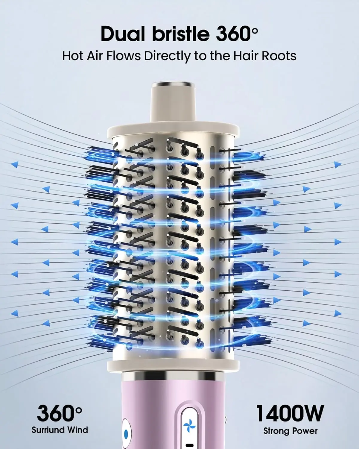 Hair Dryer Brush：Blow Dryer Brush 3 in 1 With 110,000 RPM High-Speed Negative Ionic Blow for Blow Out and Hair Styling